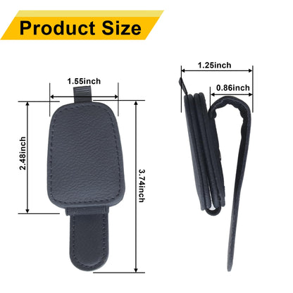 Yuoyar Car Sunglasses Holder 2 Pack Black