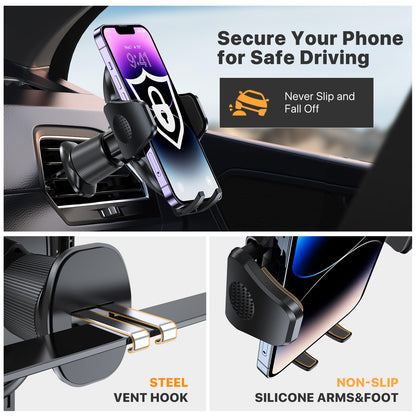 Miracase Car Phone Holder Air Vent Mount Black