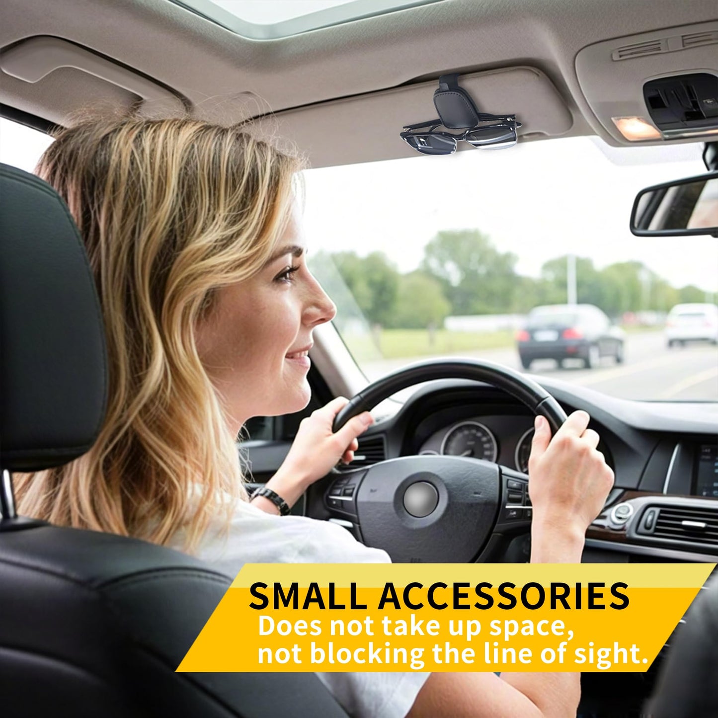 Yuoyar Car Sunglasses Holder 2 Pack Black