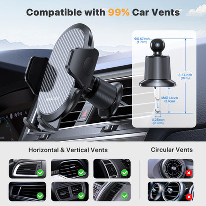 Miracase Car Phone Holder Air Vent Mount Black